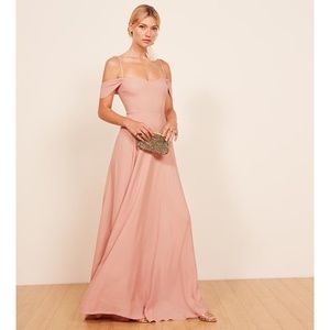 Reformation Poppy Dress in Blush Pink